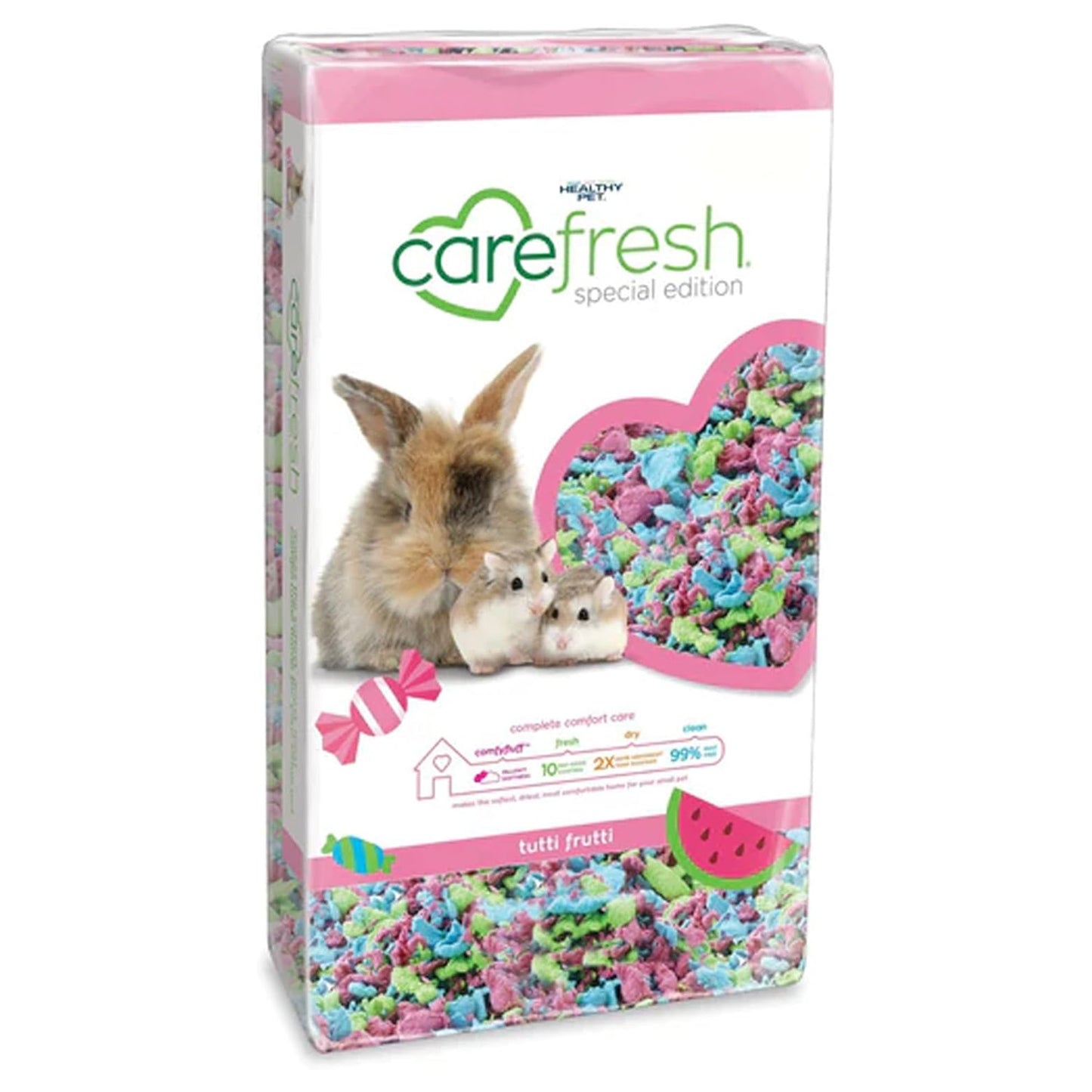 Small 10 Litre Dust Free Odour Control Natural Paper Pet Bedding Confetti, Sea Glass & Tutti Frutti