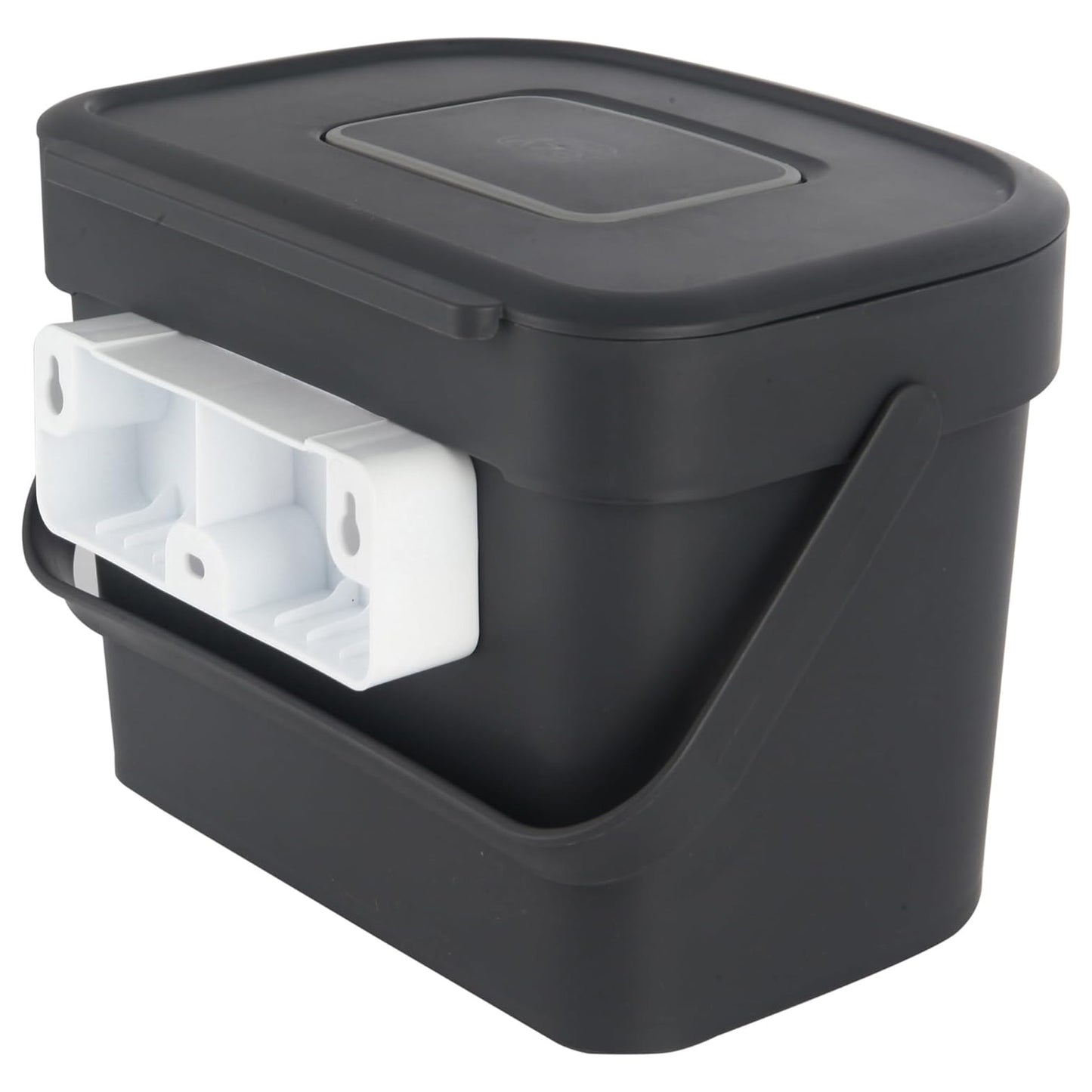 Wall Mountable 6L Food Waste Kitchen Compost Caddy With Handle & Built In Carbon Filter