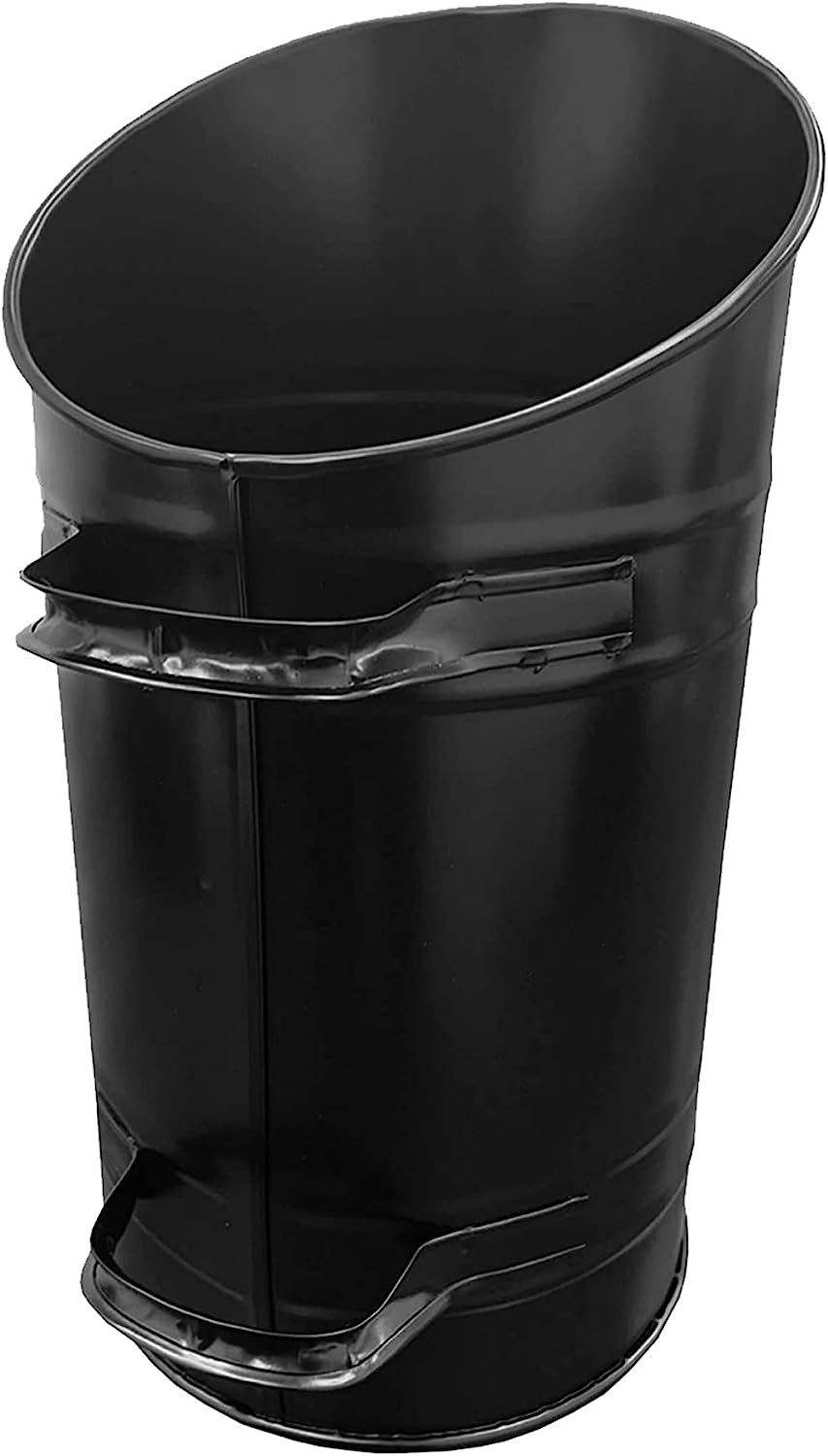 Upright Heavy Duty Angled Top Coal Hod Fireside Bucket Scooper With Two Fitted Handles