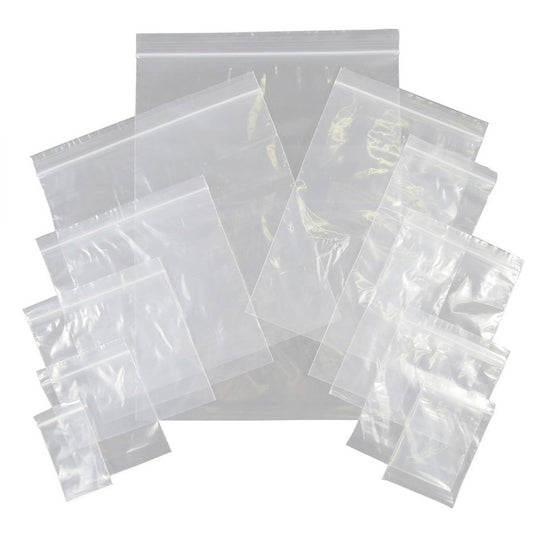 Clear Plastic Interlocking Closure Polythene 6 x 9" Grip Seal Bags