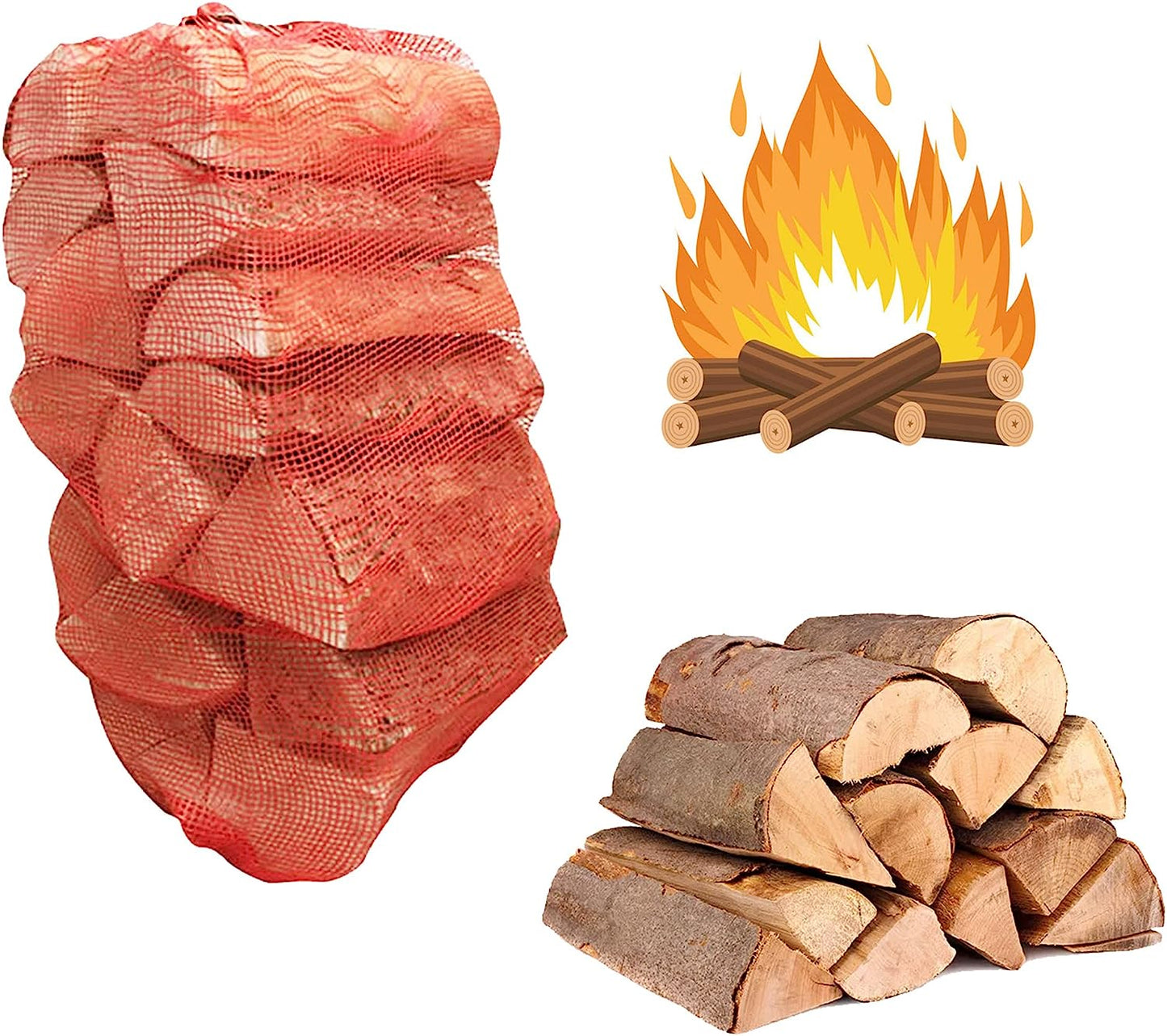 30 Litre Dried Fire Log Birch Wood Hard Wood Kiln For Fireplaces & Fire Pits