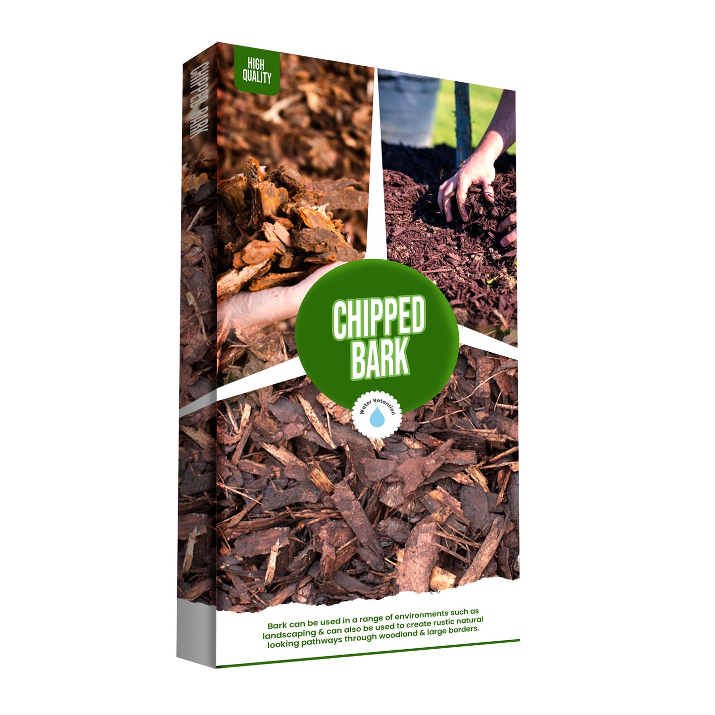 60L Decorative Wood Chipped Bark For Paths, Driveways, Gardens & Landscapes