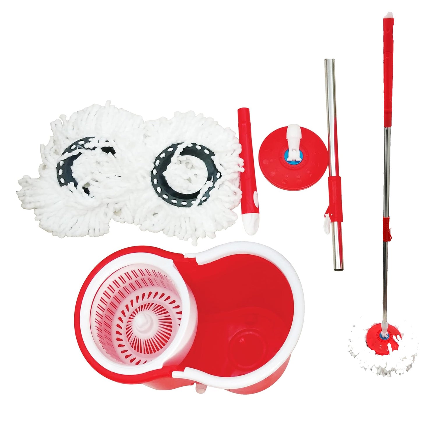 Spin & Clean 360 Hard Floors Mop Bucket Cleaning Set For Tiled Marble Wooden Floors