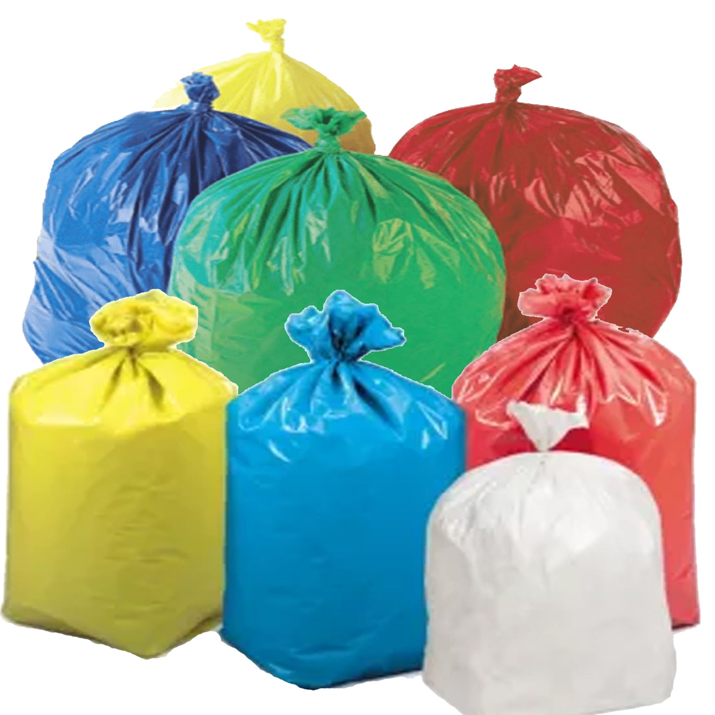 Selection Of Strong 18x29x39" Coloured Rubbish Waste Recycling Bins Bags