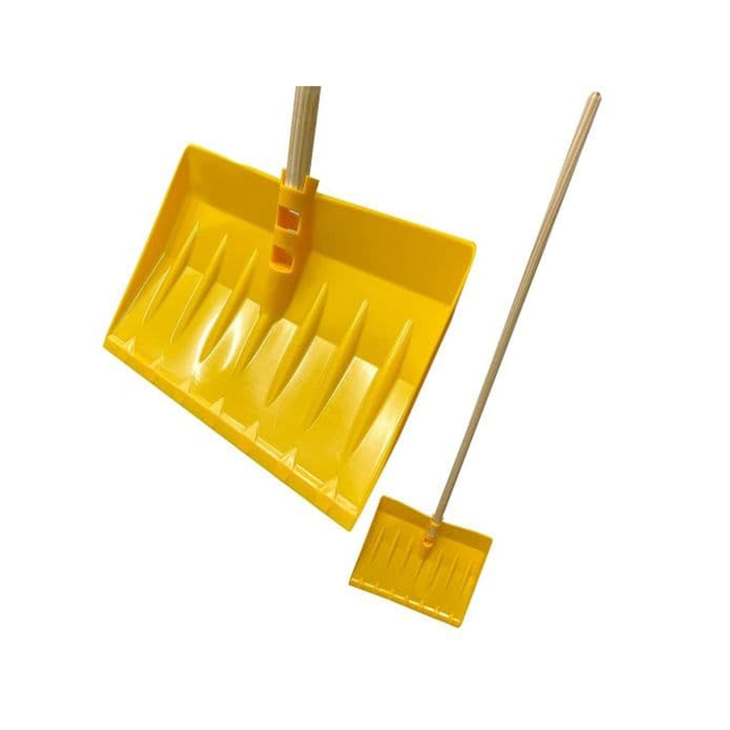 Long Wooden Handle Yellow Snow Shovel Spade For Cleaning Snow & Debris