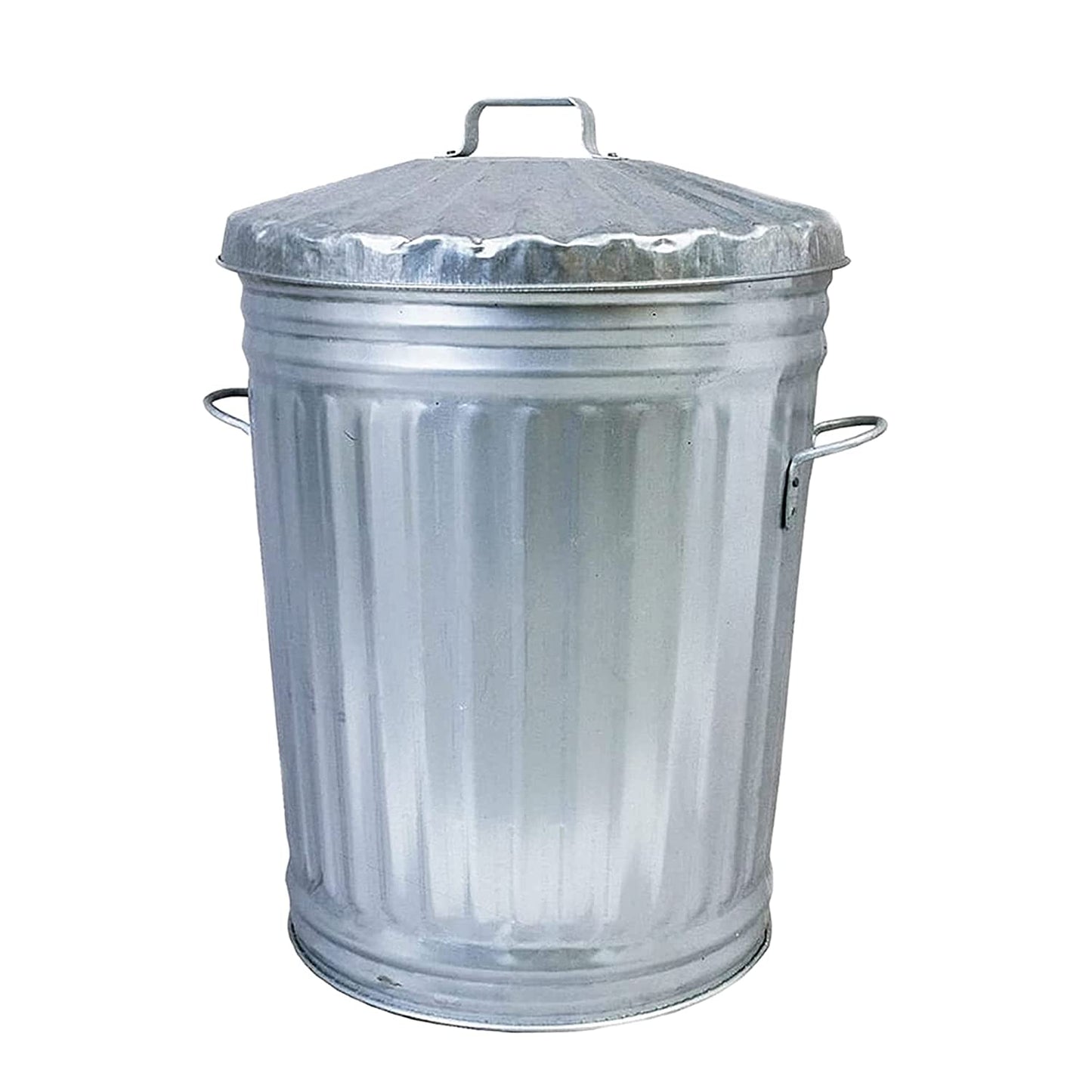 Home Garden Indoor Outdoor Steel Galvanised Metal Kitchen Dustbin With Handles