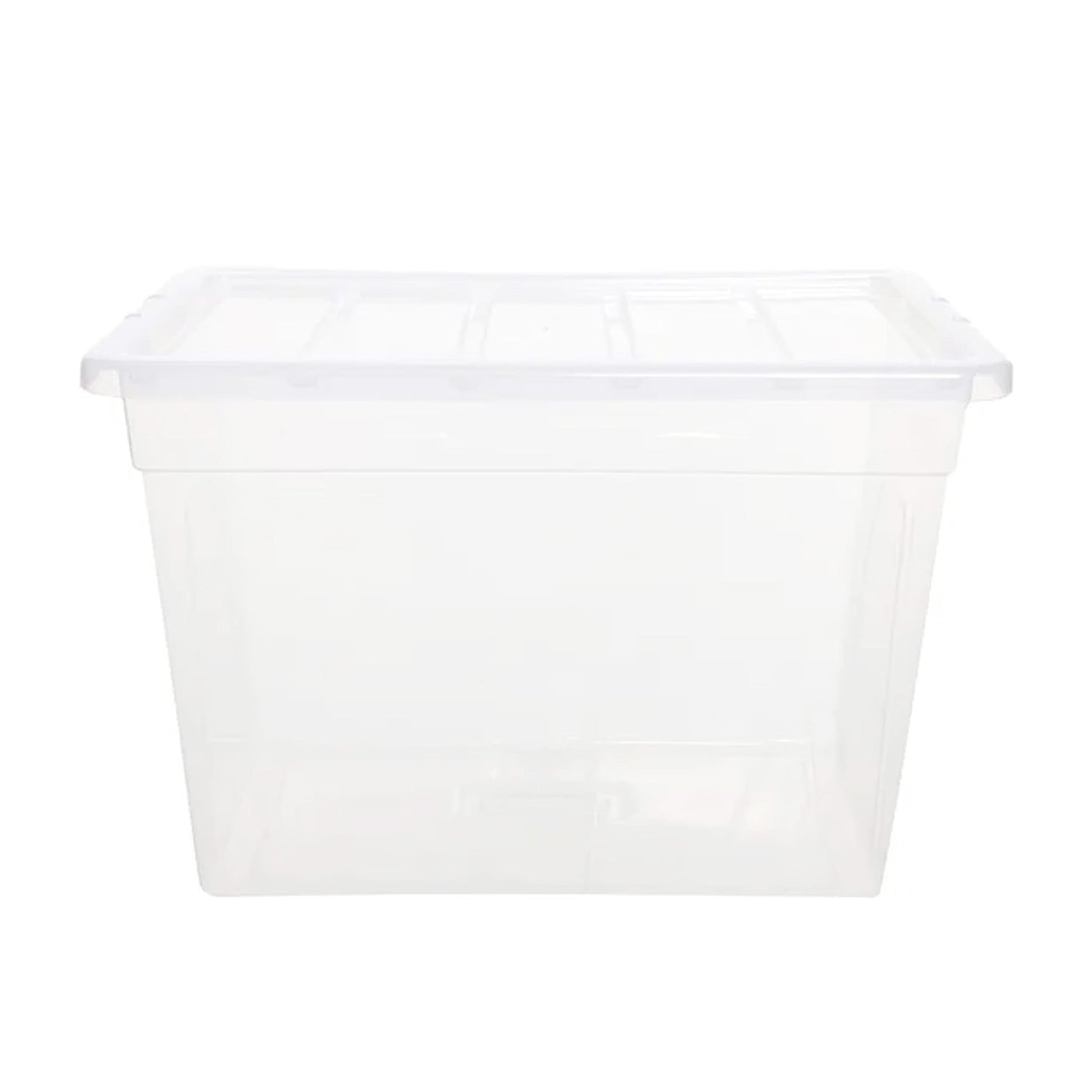 Selection Of Clear Plastic Stackable Transparent Storage Boxes 22L, 64L & 96L Complete With Lids