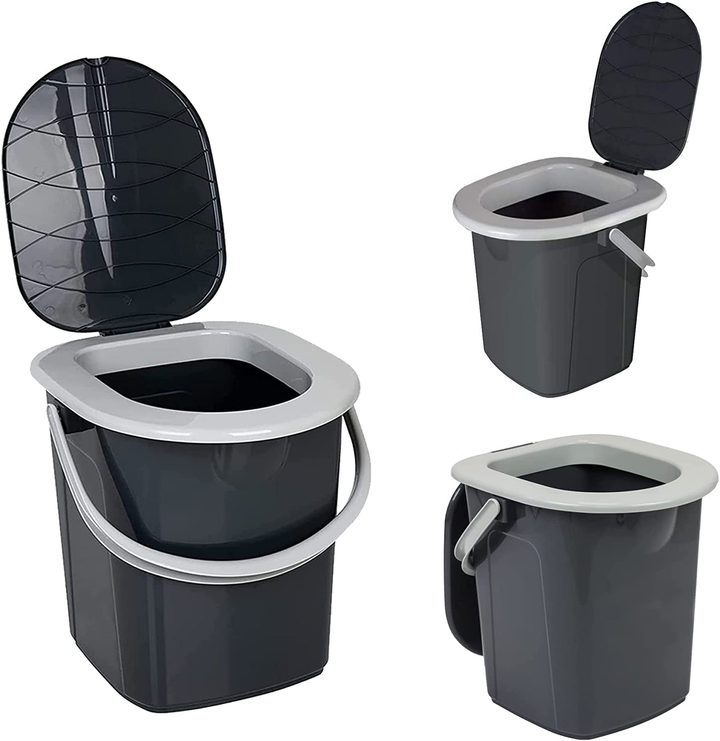 22 Litre Large Outdoor Compact Portable Lightweight Camping Toilet Seat & Lid