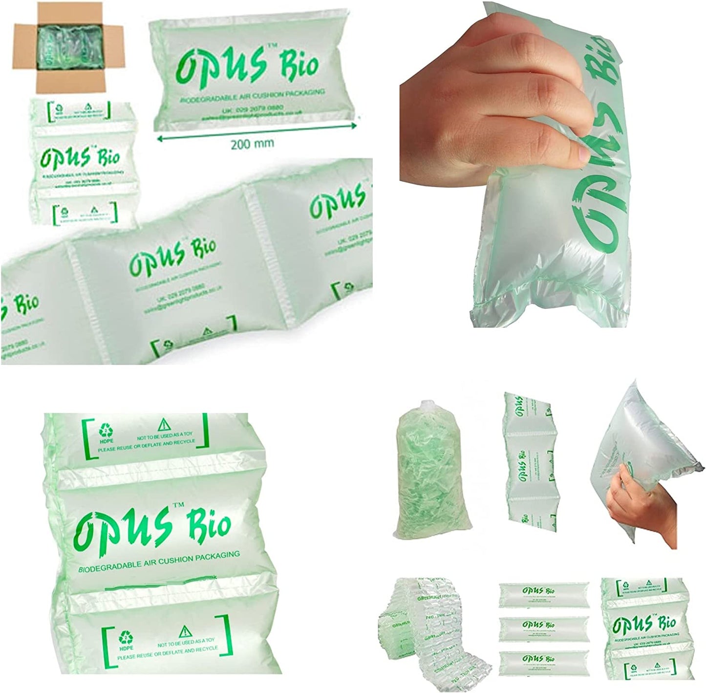 Pre – Inflated Polythene Air Pillows Protective Cushion Packaging Void Fill