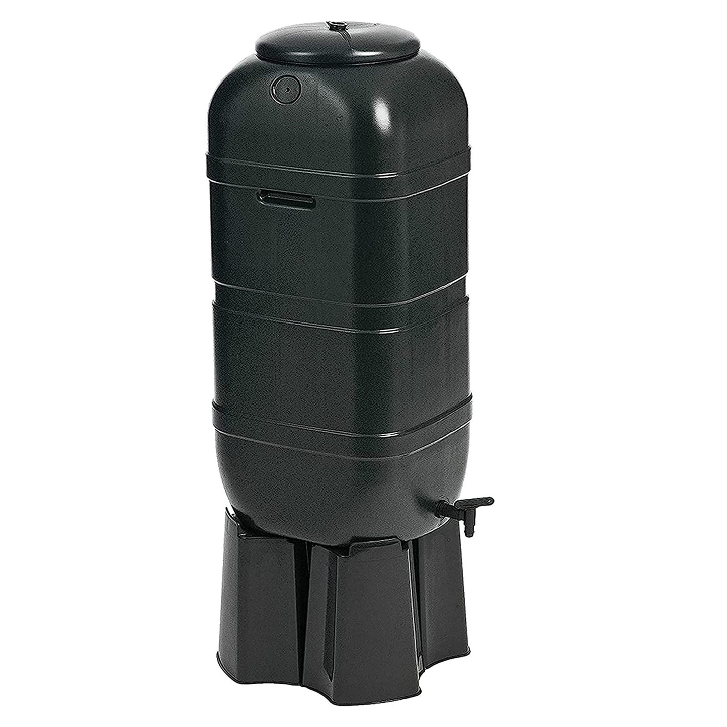 Black Outdoor Water Butts 100L or 210L Rain Collector Complete With Stand & Kit