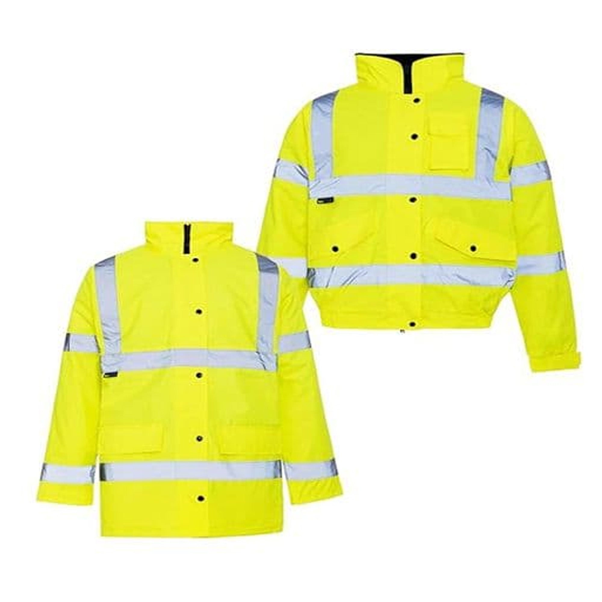 Worksite Jacket Safety Security High Visibility Work Wear Waterproof Security Reflecti ...