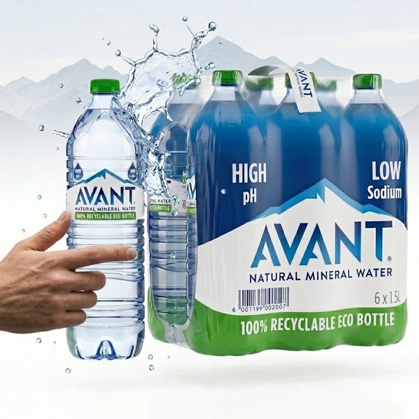 1.5 Litre Large Bottles Of Still Natural Mineral Water High pH Low Sodium Great For Hydration