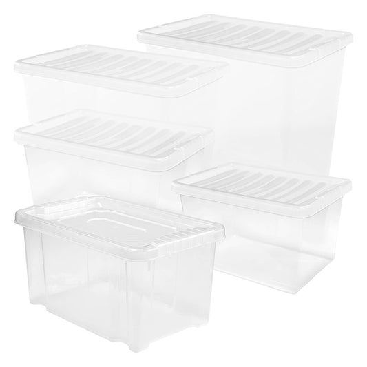 Selection Of Multipurpose Plastic Storage Containers Usefull Boxes Comeplete With Lids