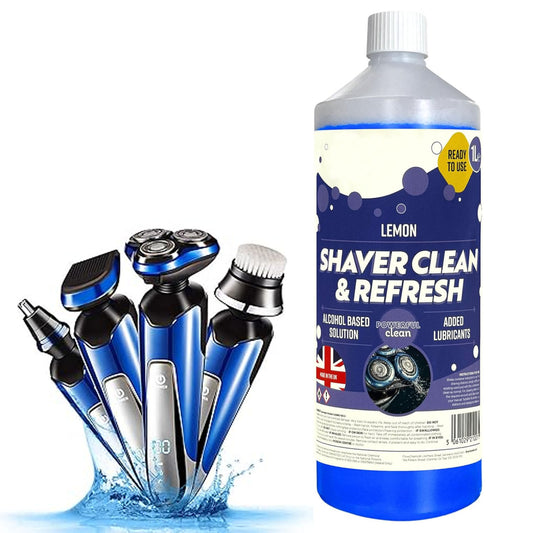 1 Litre Clean & Renew Shaver Cleaning Fluid Refill Removes Residual Hair & Skin Particles