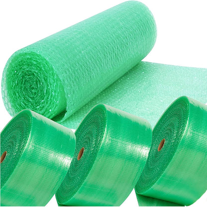 Green Biodegradable Recyclable Polythene 100 Meter Bubble Wrap Rolls