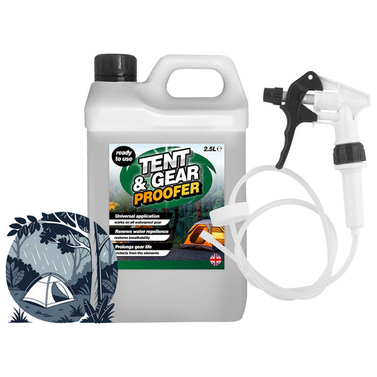2.5 Litre Protective Tent & Gear Waterproofing Treatment With Long Hose Trigger