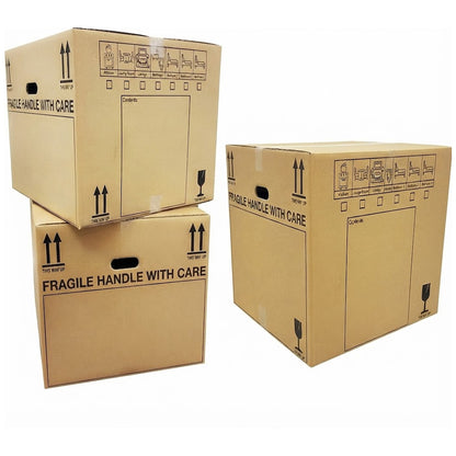 10-Pack 115L Extra-Large Moving Boxes (53x53x41cm) - Heavy-Duty Storage Cartons with Room Checklist (Copy)