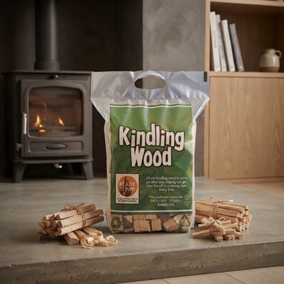 Premium Kiln Dried Kindling Wood 2KG Carry Bag Natural Fire Starter Sticks