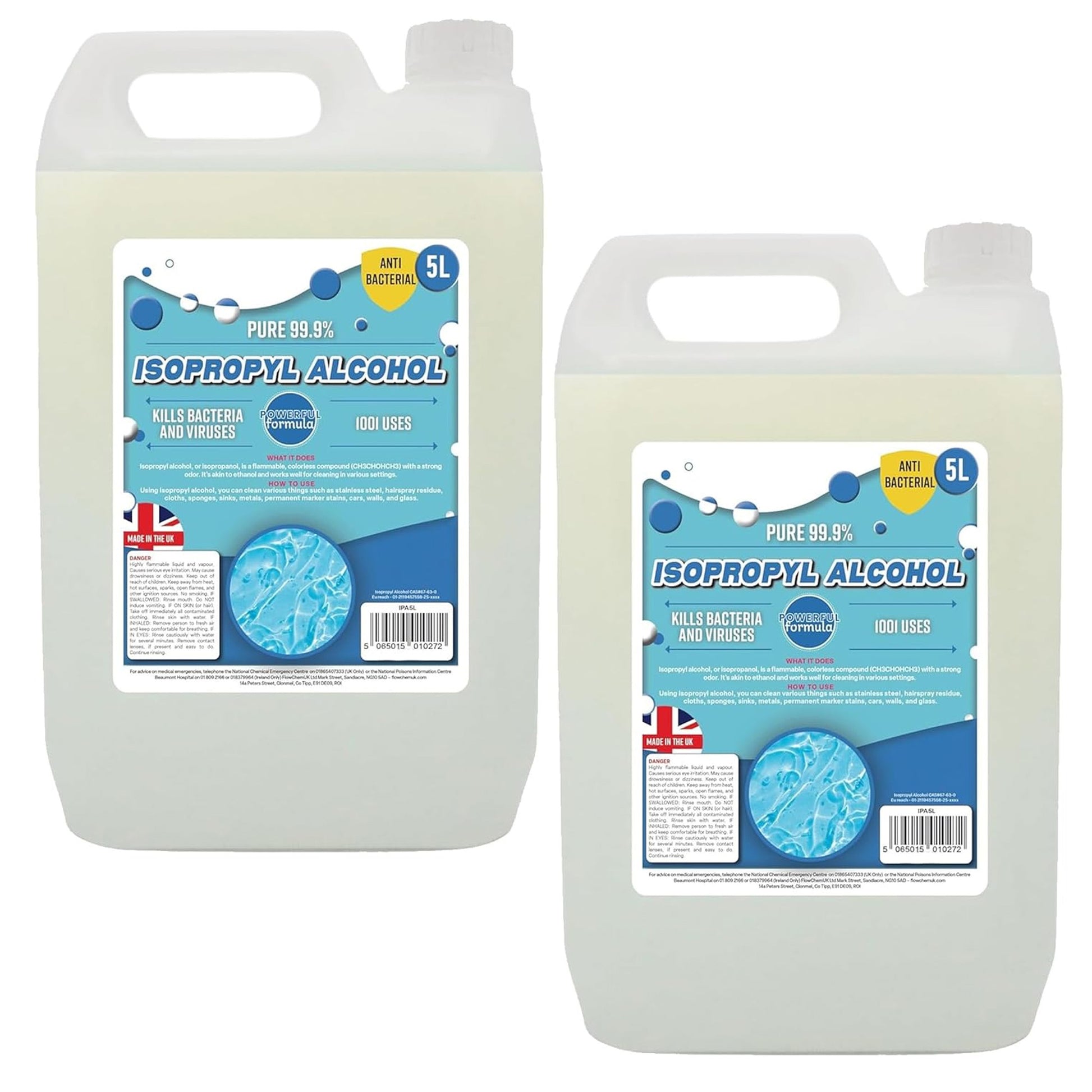 5L Household Cleaning Disinfectant Strong Isopropyl Alcohol IPA Cleani ...