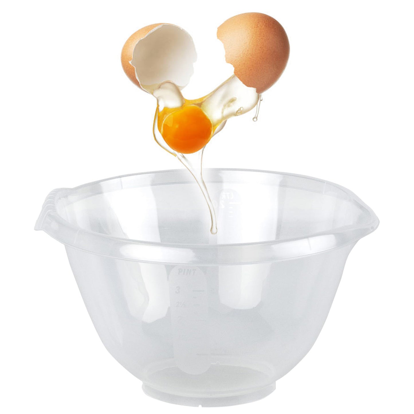 BPA Free 2L Clear Plastic Multipurpose Mixing Bowl Freezer & Microwave Safe