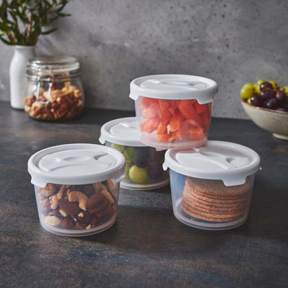 Strong Reusable Plastic Microwave Safe 300ml Round Stackable Food Storage Containers