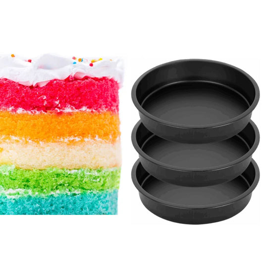 3 Layer Cake Set Non Stick Ideal For Ombre & Rainbow Cake Designs
