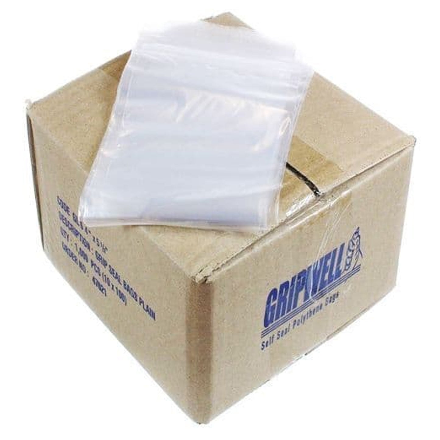 Clear Plastic Interlocking Closure Polythene 4 x 5.5" Grip Seal Bags