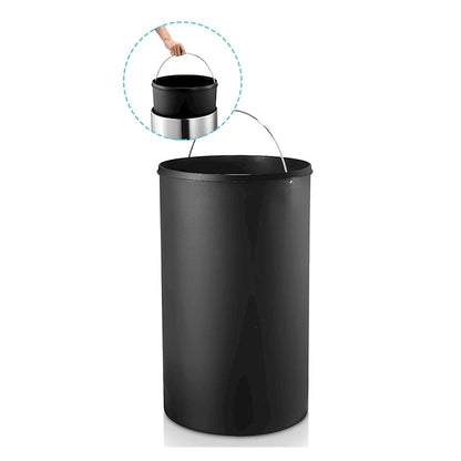 Strong 30L Stainless Steel Slim Indoor Outdoor Slip Resistant Pedal Bin With Removable Inner Bin & Handle