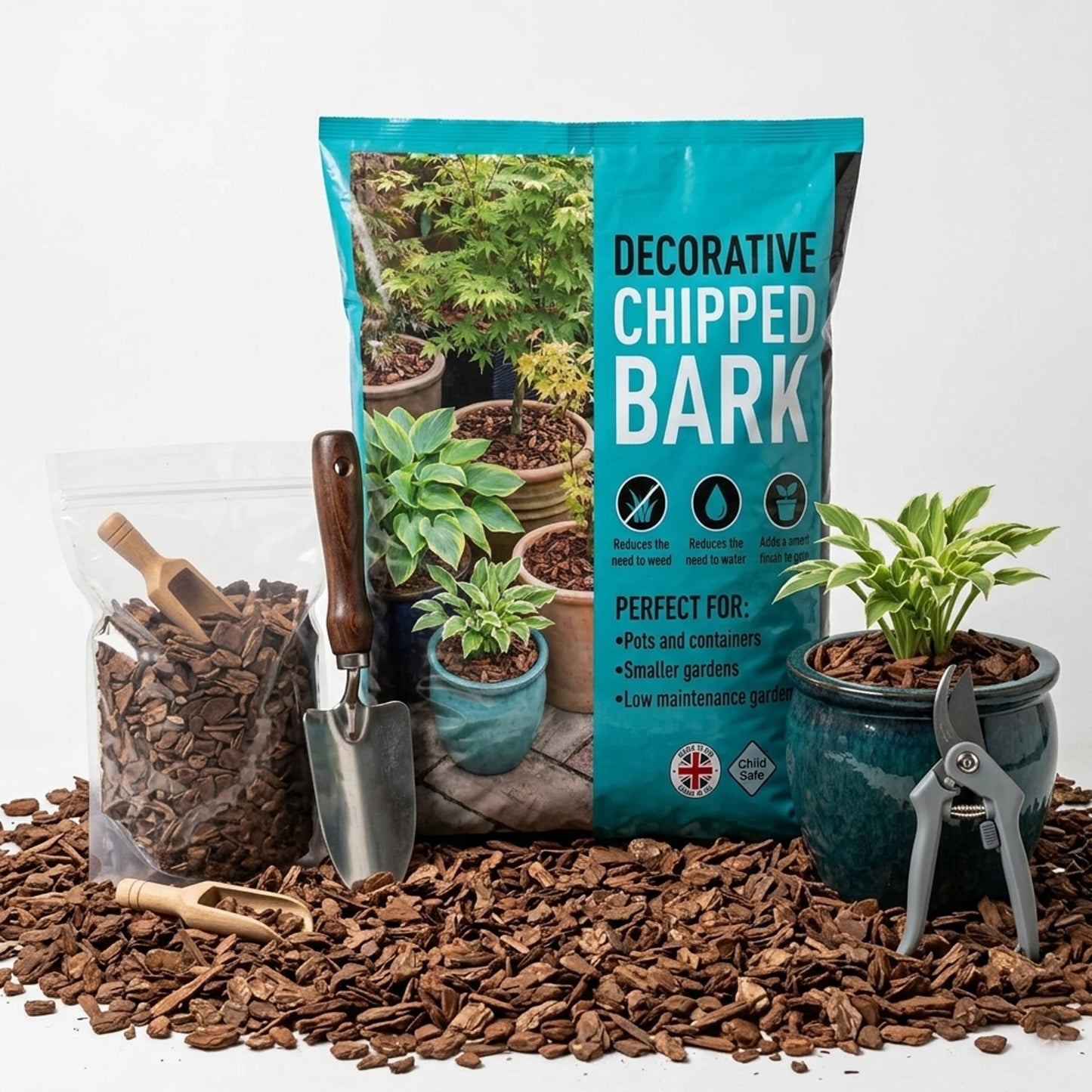 40L Decorative Chipped Bark Ideal For Pots, Containers & Landscaping