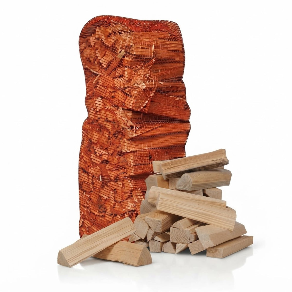 Premium Kiln Dried Kindling Wood 4KG Net – Natural Fire Starter Sticks