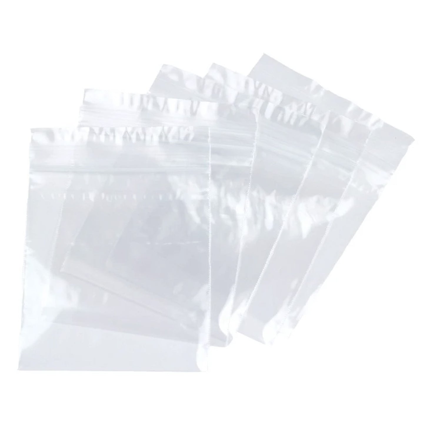 Clear Plastic Interlocking Closure Polythene 4 x 5.5" Grip Seal Bags