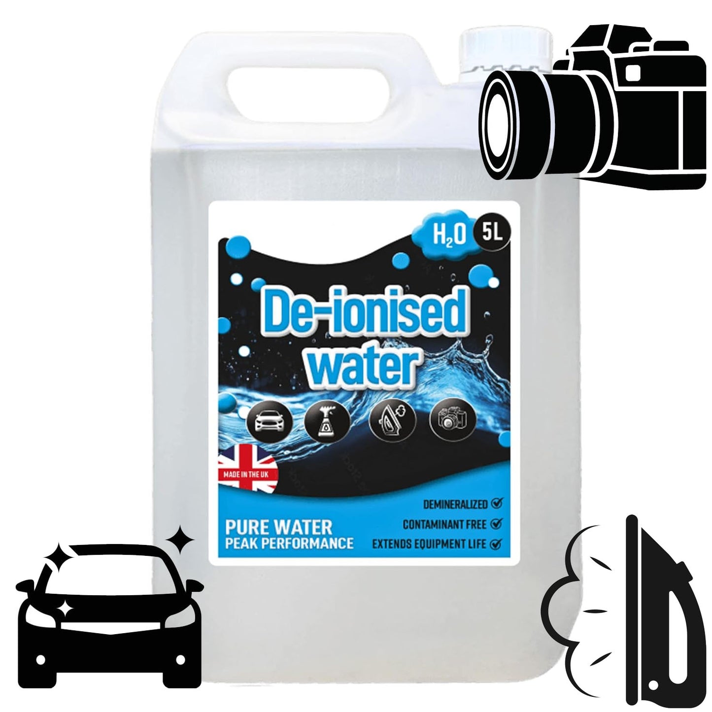 5L Deionised Distilled Water Peak Performance Extends Equipment Life