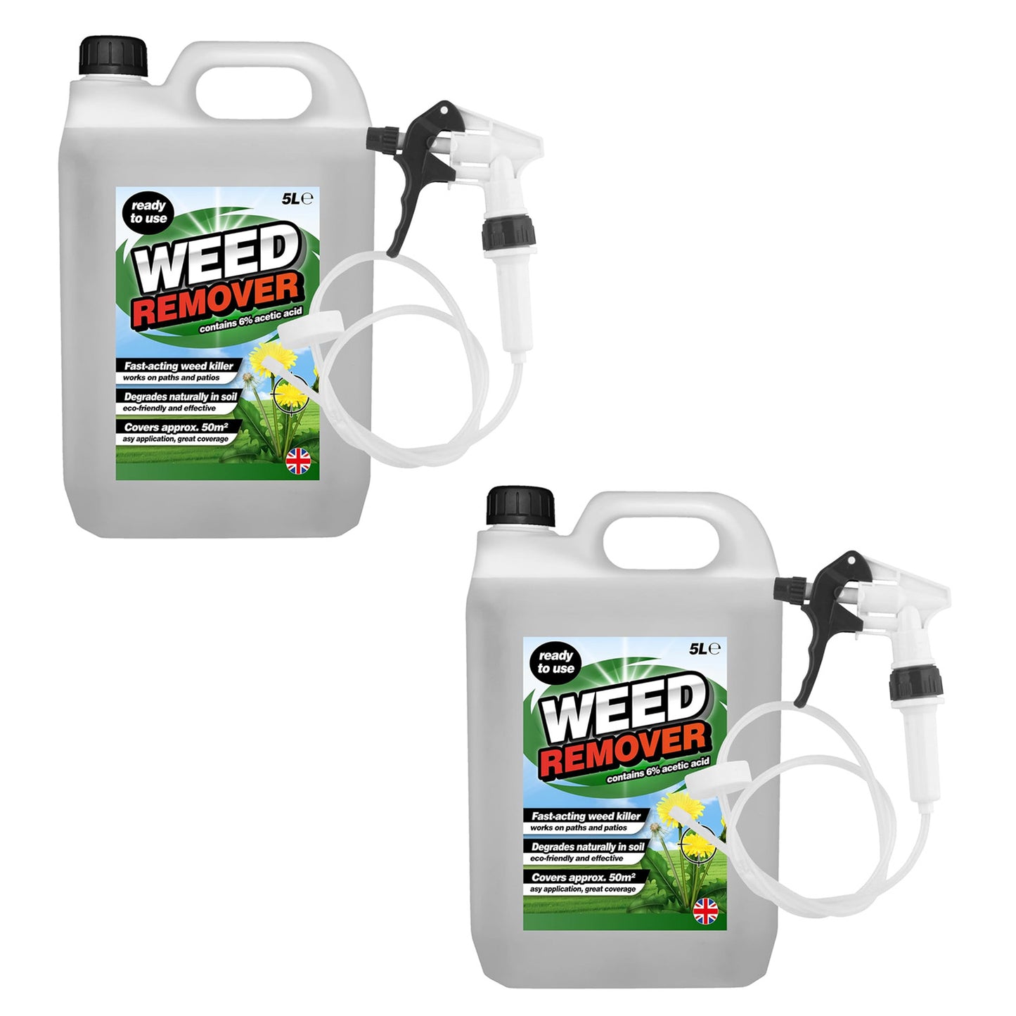 5 Litre Fast Acting Ready To Use Weed Remover With Long Hose Trigger