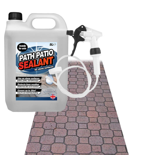 5 Litre Path Patio Sealant Designed To Protect Stone Surfaces With Hose Trigger