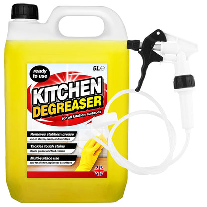 5 Litre Strong Heavy Duty Kitchen Degreaser Removes Stubborn Grease With Long Hose Trigger