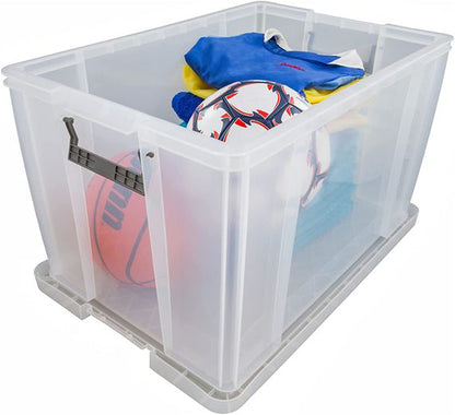 Multipurpose Strong Reinforced Clear Snap Closure Storage Containers With Lids & Handles