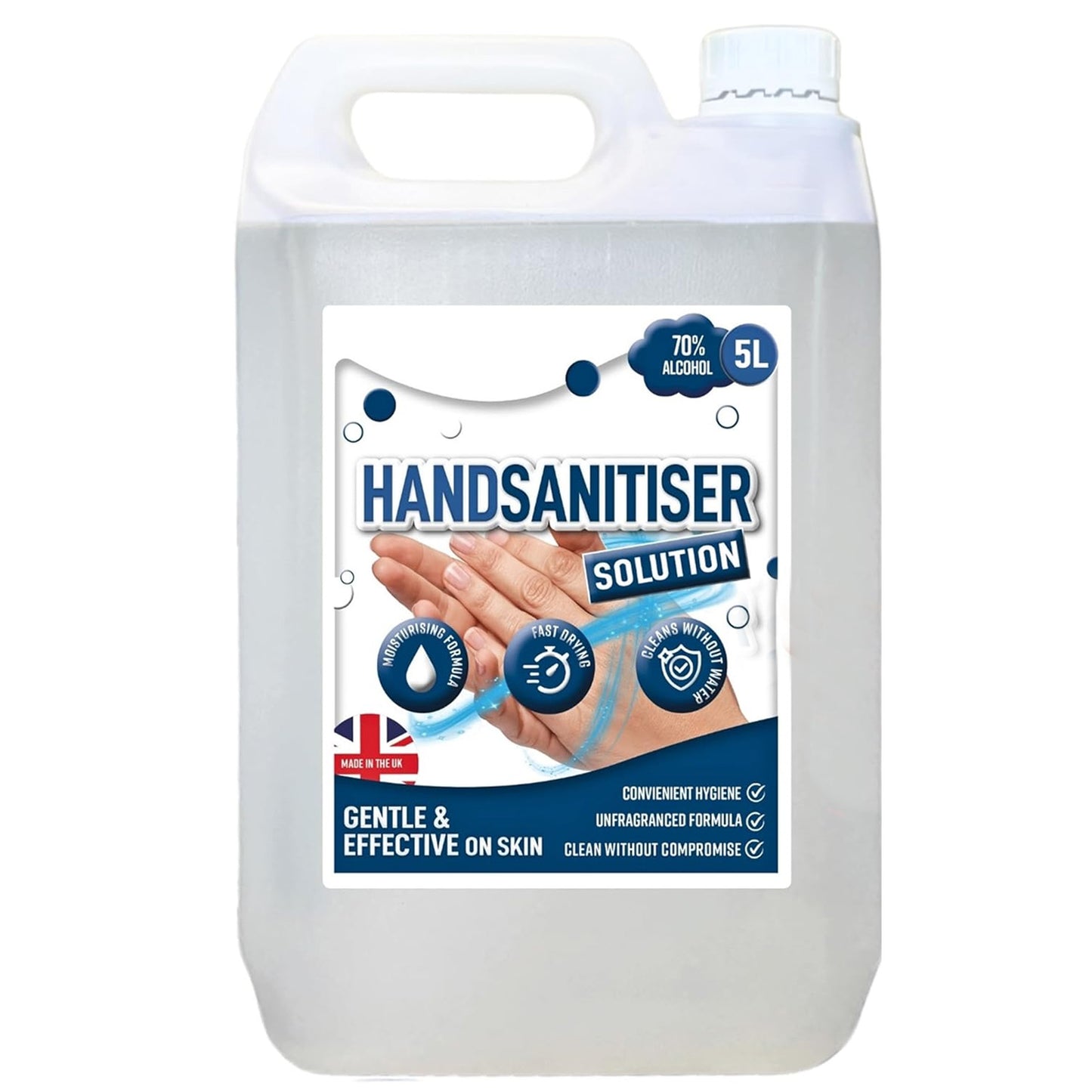 5L Hand Sanitiser Solution Water Free Gentle & Effective On Skin