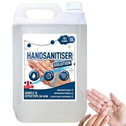 5L Hand Sanitiser Solution Water Free Gentle & Effective On Skin