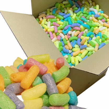 Multi Coloured  Eco Flo Biodegradable Loose Fill Packing Peanuts Ideal For Void Filling