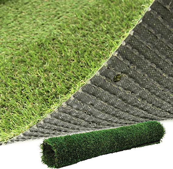 Realistic Natural Looking Medium Length Pile Rich Green Artificial Grass