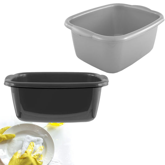 9.5 Litre Rectangular Washing Up Bowl Complete With Integrated Carry Handles