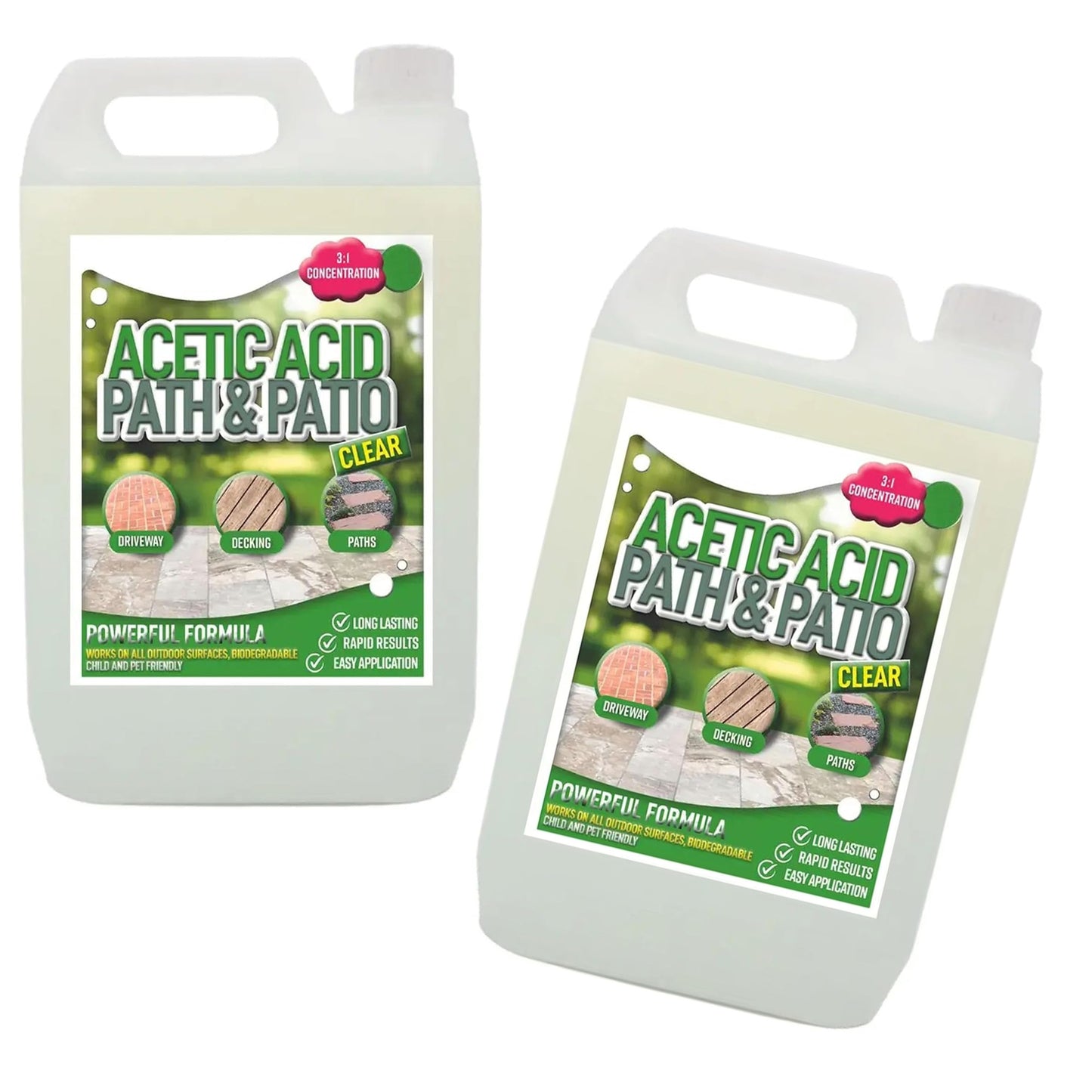 Acetic Acid Path & Patio Powerful Formula Cleaner Strong Concentrated Formula For Gardens