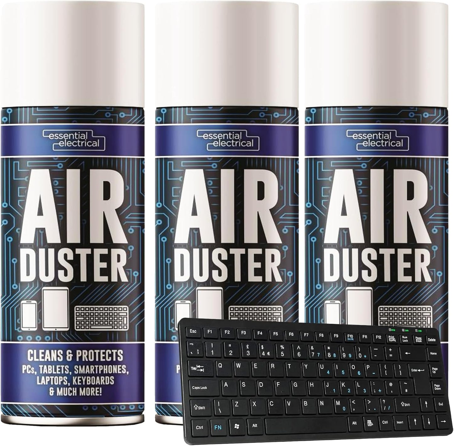 Essential 400ml Electrical Air Duster Cleans & Protects Smartphones, Laptops & Keyboards
