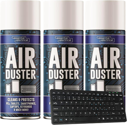 Essential 400ml Electrical Air Duster Cleans & Protects Smartphones, Laptops & Keyboards