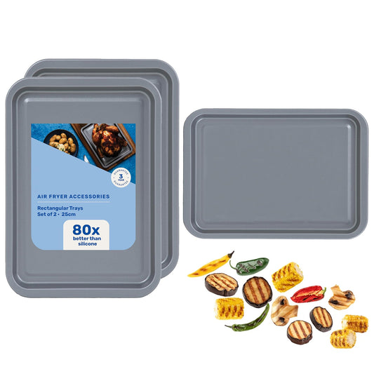 Non-Stick Mini Air Fryer Baking Trays Great For Baking & Roasting
