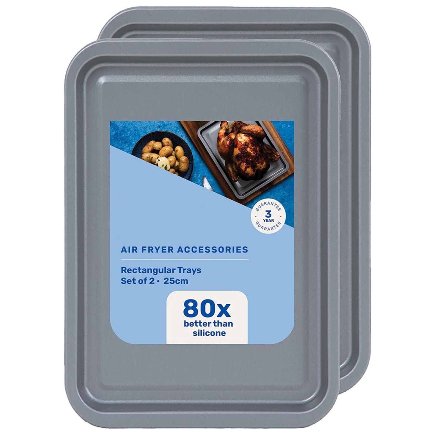 Non-Stick Mini Air Fryer Baking Trays Great For Baking & Roasting