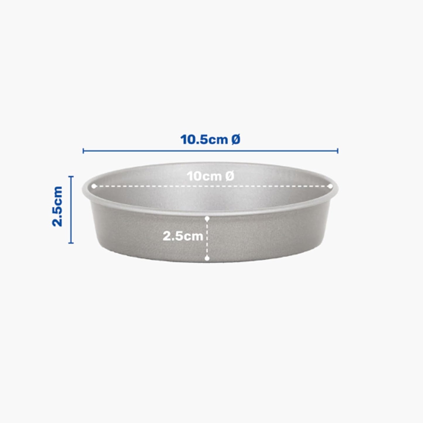 10.5cm Round Mini Air Fryer Dish Non-Stick Cooking, Roasting & Baking Tins