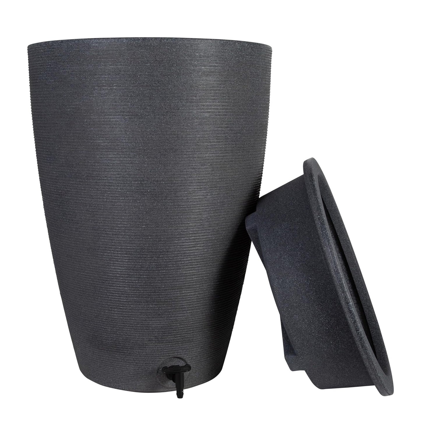 Amesbury Stone Water Butt Rain Water Collector 120 Litre With Tap & Lid