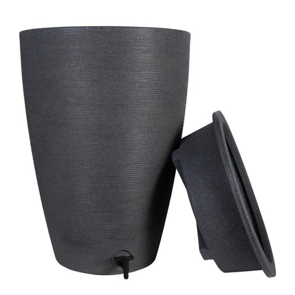 Amesbury Stone Water Butt Rain Water Collector 120 Litre With Tap & Lid