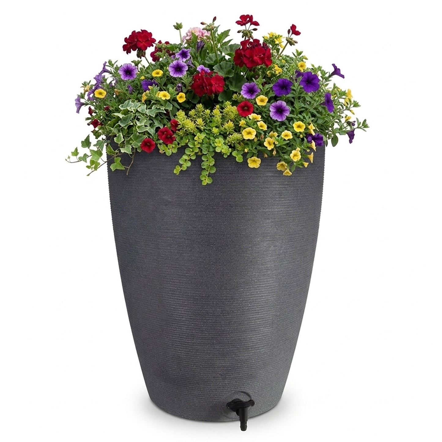 Amesbury Stone Water Butt Rain Water Collector 120 Litre With Tap & Lid